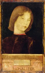 少年の肖像、c.1470（パネル上のテンペラ）